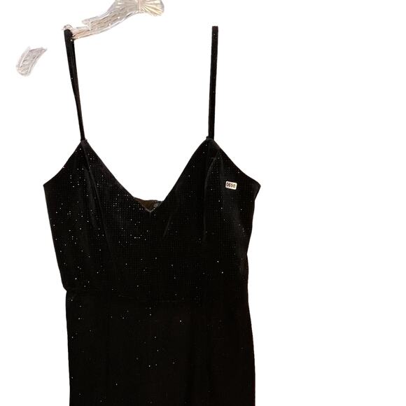 Cosmopolitan The Population Vida Black Sparkly Sequin Spaghetti Strap Mini Dress - Picture 9 of 14